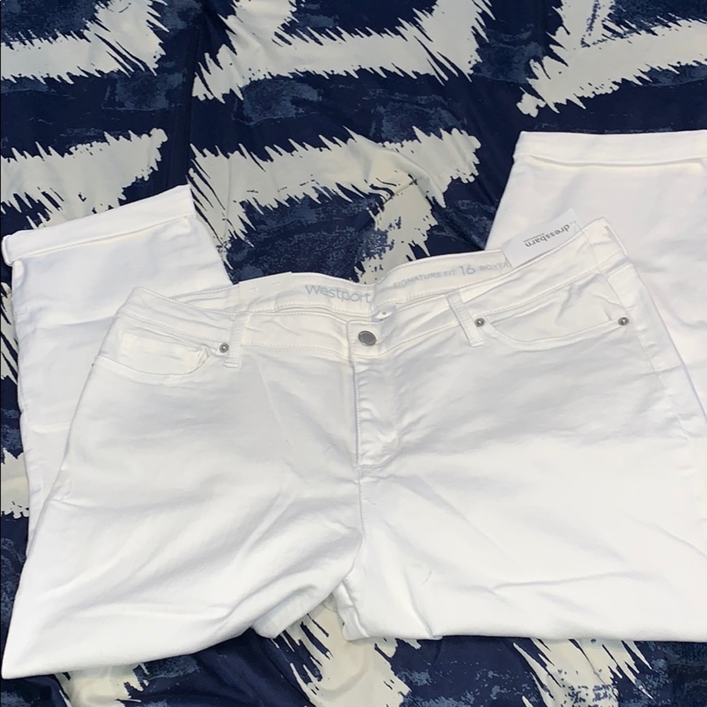 White Boyfriend Pants